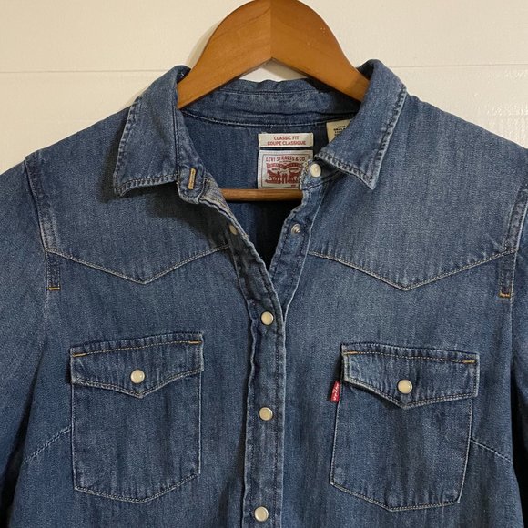 Levi's Denim Western Button Down Shirt - Picture 5 of 8